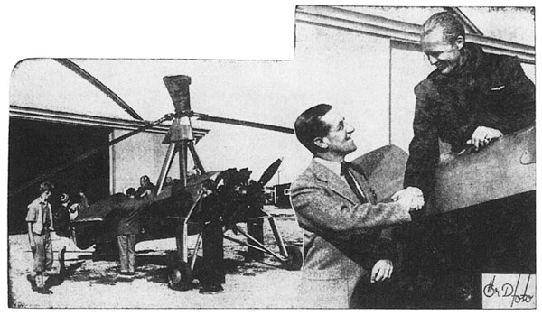 Autogiron utanf�r hangaren